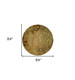 8' Green and Brown Round Abstract Non Skid Area Rug