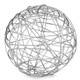 12" Silver Iron Decorative Orb Tabletop Sculpture