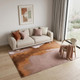 5' X 7' Yellow and Brown Abstract Non Skid Area Rug