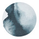 5' Blue And Gray Abstract Washable Round Rug