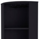 71" Black Wood Corner Bar Cabinet