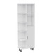 63" White Wood Accent Cabinet With Single Door