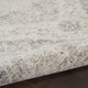 5' Ivory And Gray Floral Medallion Distressed Round Rug