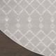 5' Gray and Ivory Geometric Round Rug