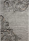4' X 6' Graphite and Black Floral Vines Area Rug