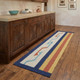 8' Ivory Southwestern Handmade Runner Rug With Fringe