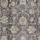 8' X 10' Gray Ivory And Black Floral Distressed Area Rug