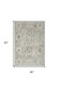 5' X 7' Black Mint Green And Ivory Floral Distressed Area Rug