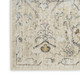 4' X 6' Cream Black And Yellow Floral Distressed Area Rug