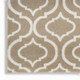 7' Taupe and Ivory Trellis Runner Rug
