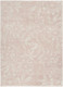 4' X 6' Pink and Ivory Floral Distressed Area Rug