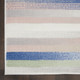 3' X 5' Ivory Tan and Blue Striped Area Rug