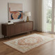 4' X 6' Ivory Brown And Yellow Oriental Distressed Area Rug