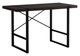 49" Dark Brown and Black Computer Desk