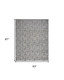 5' X 7' Blue Geometric Distressed Area Rug