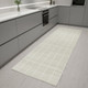 8' Ivory Geometric Runner Rug