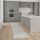 8' Light Gray Geometric Runner Rug