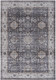 5' X 7' Charcoal and Ivory Oriental Distressed Non Skid Area Rug