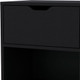 20" Black Wood One Drawer Nightstand
