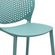 Set of Four Blue Heavy Duty Plastic Dining Side Chairs