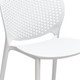 Set of Four White Heavy Duty Plastic Dining Side Chairs