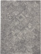 8' X 11' Charcoal and Ivory Wool Geometric Area Rug