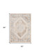 5' X 7' Ivory And Blue Geometric Area Rug