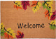 17" X 29" Natural Red and Yellow Coir Leaves Welcome Outdoor Fall Door Mat