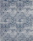 8' X 10' Navy Blue And Ivory Damask Distressed Area Rug