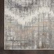 5' X 7' Ivory Gray and Brown Chevron Non Skid Area Rug