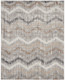 8' X 10' Ivory Gray and Brown Chevron Non Skid Area Rug