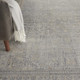 4' X 6' Gray And Beige Floral Area Rug With Fringe