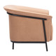 35" Tan And Black Upholstered Arm Chair