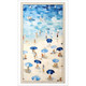 Aerial Beach View White Framed Wall Art