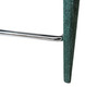 25" Teal Blue Metal and Fabric Low Back Counter Height Bar Chair
