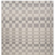 7' X 10' Gray and Beige Checkered Distressed Area Rug