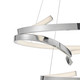 Silver Two Light Metal LED Dimmable Chandelier