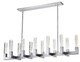 Silver And Clear Candle Style Twelve Light Metal Dimmable Chandelier With Clear Shades