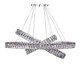Silver And Clear Three Light Crystal LED Dimmable Chandelier