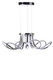 Silver Metallic Six Light Metal LED Dimmable Ceiling Light