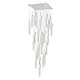 Silver And Clear Multi Light Metal Dimmable Chandelier With Clear Shades