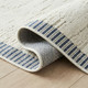3' X 5' Blue and Cream Abstract Distressed Indoor Outdoor Area Rug