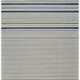 4' X 6' Blue and Cream Striped Distressed Indoor Outdoor Area Rug