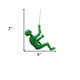 6" X 3" Green Resin Climbing Man Hanging Dimensional Sculpture