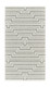 3' X 5' Cream and Beige Geometric Distressed Indoor Outdoor Area Rug