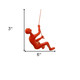 6" X 3" Red Resin Climbing Man Hanging Dimensional Sculpture