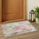 3' X 5' Gray and Pink Abstract Washable Non Skid Indoor Outdoor Area Rug