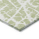 8' Round Green and White Round Abstract Washable Non Skid Indoor Outdoor Area Rug