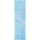 8' Runner Blue Abstract Washable Non Skid Indoor Outdoor Runner Rug