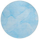 8' Round Blue Round Abstract Washable Non Skid Indoor Outdoor Area Rug